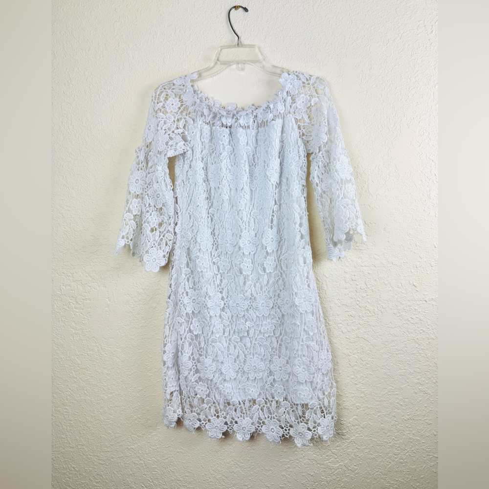 White Lace Dress Women’s L NWOT